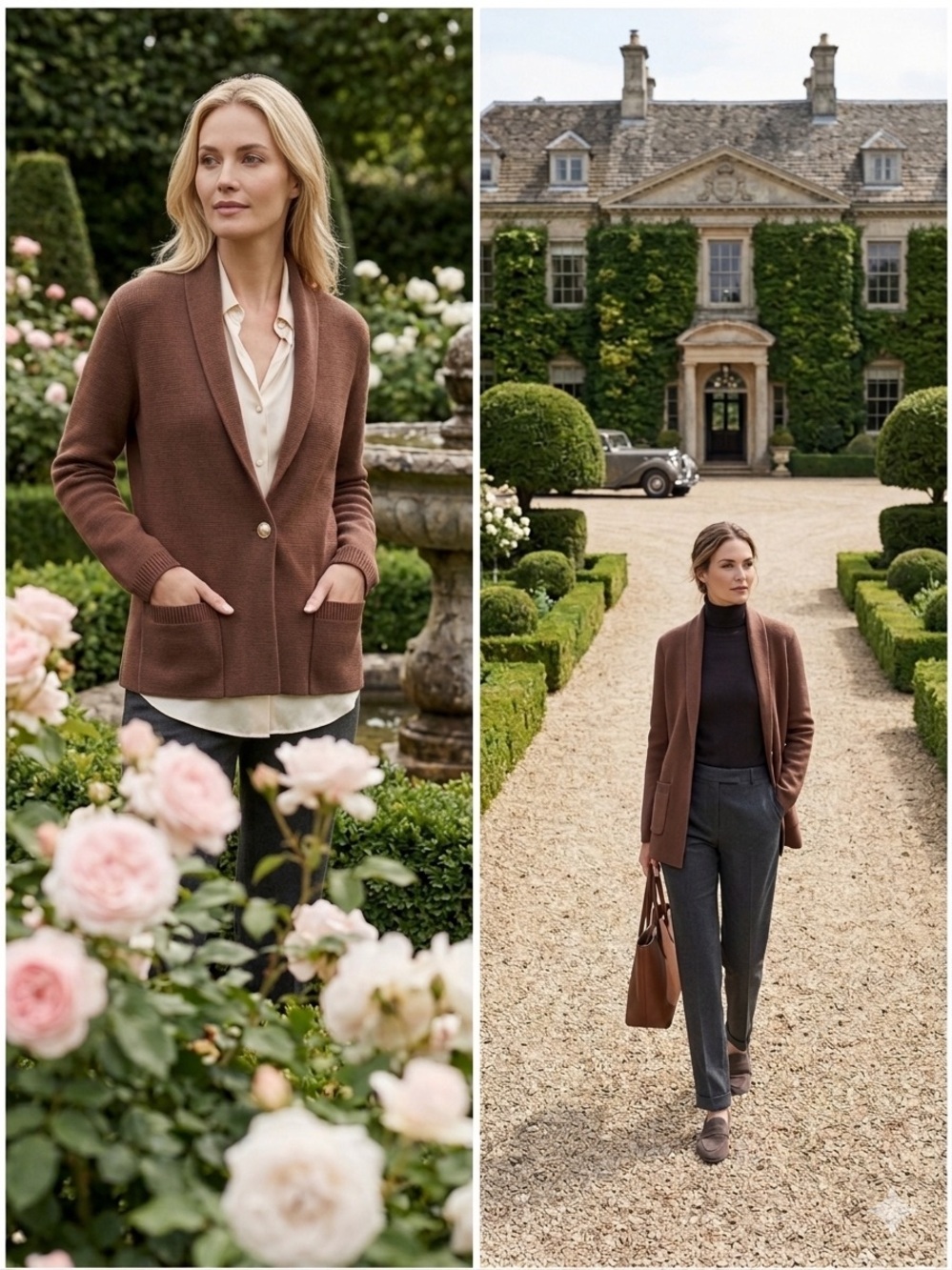 New Brownstone Shawl Collar Knit one button Jacket Elie Tahari